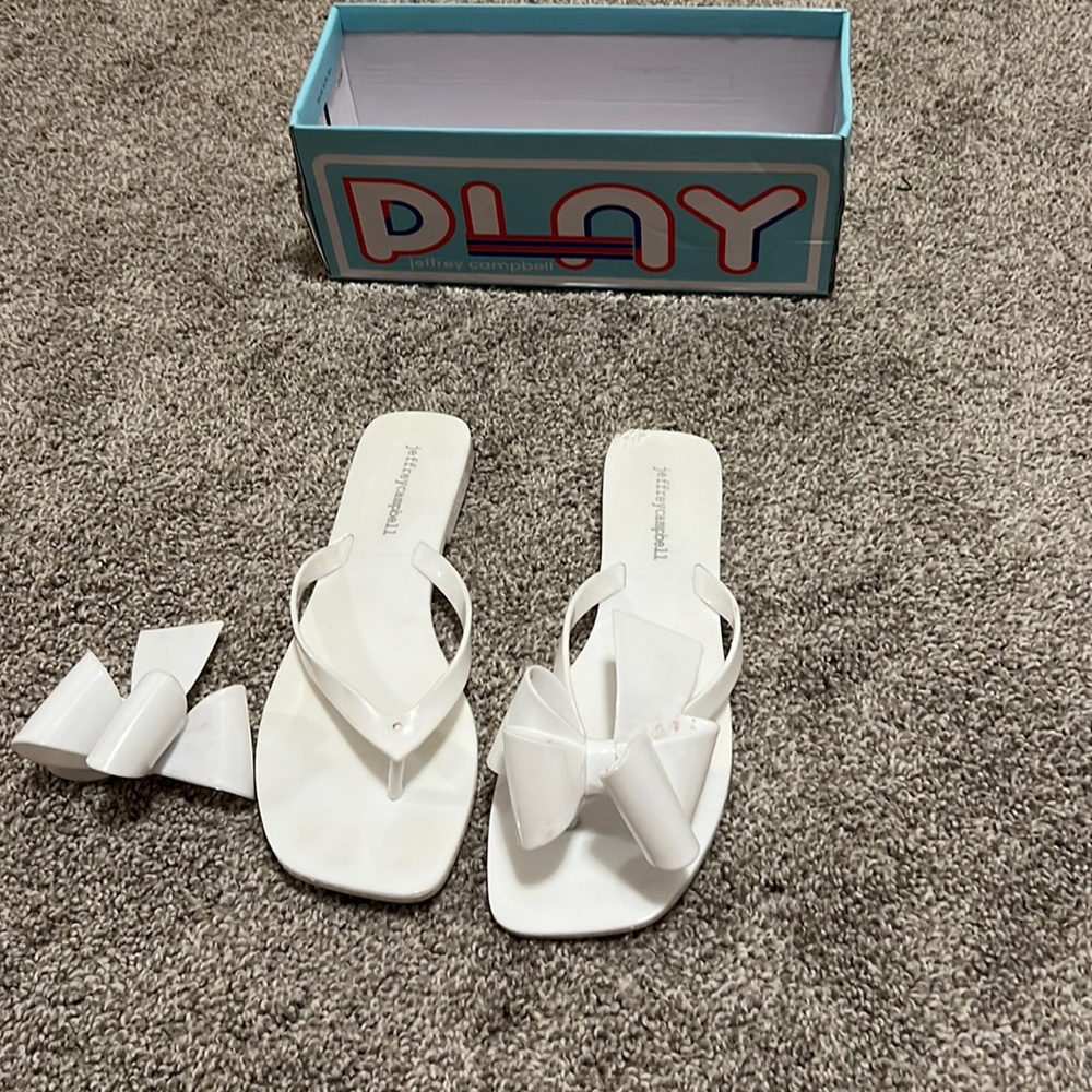 White Jeffrey Campbell sandals